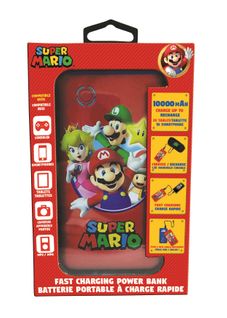 Power Bank 10.000 Mah Con Carga Super Rapida, Super Mario