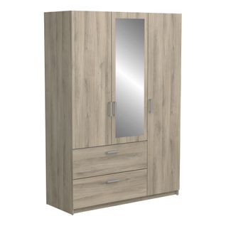 Armoire 3 portes 2 tiroirs L.134 cm READY imitation chêne kronberg