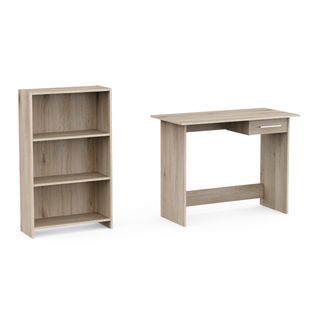 Set bureau et bibliothèque STUDOO imitation chêne