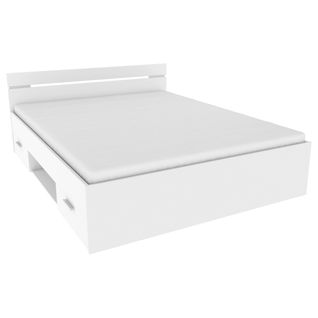 Lit 160x200 cm avec rangements MICHIGAN blanc