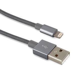 Câble Mfi Nylon / Usb-a Pour iPhone iPad 1 M - Gris