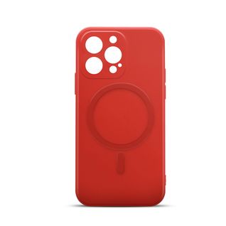 Coque Souple Compatible Magsafe Pour iPhone 13 Pro Max - Rouge