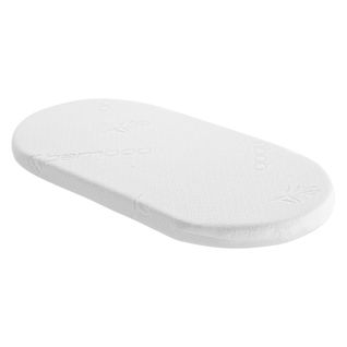 Matelas De Couffin Bamboo - 72x32cm - Landau-nacelle-berceau - Epaisseur 4cm - Ovale - Déhoussable