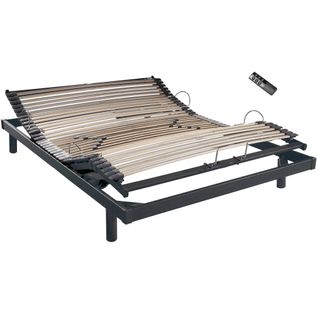Sommier relaxation 140x190 cm EBAC S50 gris anthracite