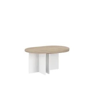 Table basse plateau pivotant WENDY imitation chêne