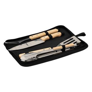 Malette Barbecue 4 Ustensiles Bois