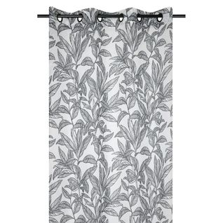 Voilage à Oeillets 140x260 Cm Kinogi Noir