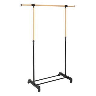 Portant à Vêtements Extensible Effet Bois