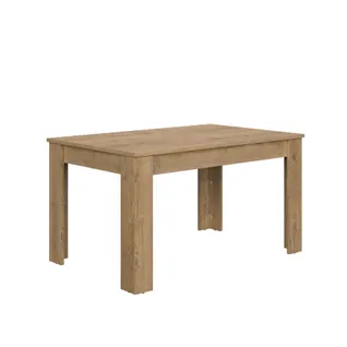 Table L.140 cm + allonge AUDREY imitation chêne