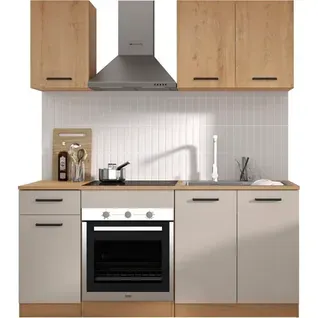 Cuisine Complète Linéaire Alpaga 180 Cm Chêne Silva / Gris - Gami