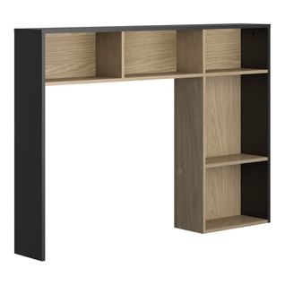 Tête de lit L. 90 cm NAEL imitation chêne et noir