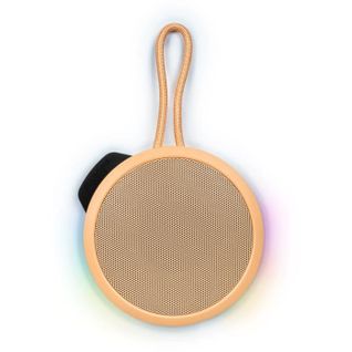 Bigben Party - Enceinte Bluetooth Ronde Avec Dragonne Et Effets Lumineux - 15w - Orange Pastel
