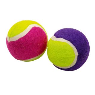 Lot De 2 Balles De Tennis "chien" 4cm Multicolore
