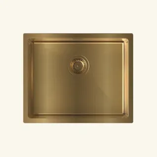 Évier Inox Pvd Doré Luisina Trio 1 Bac 550x450