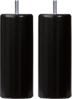 Jeu de 2 pieds noir 14,5 cm DREAMEA CYLINDRE noir