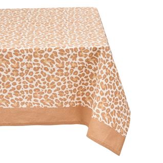 Nappe En Coton "leopardi" 150x250cm Beige
