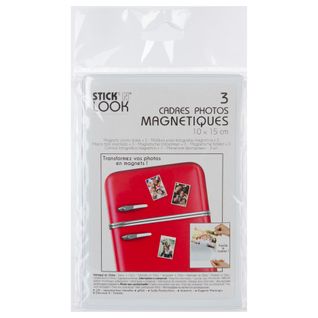 3 cadres photo magnet 10x15 cm ELIAD Blanc