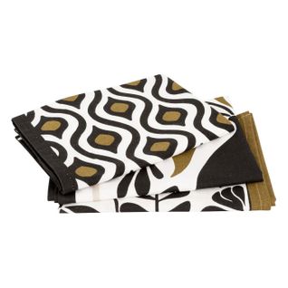 Lot De 3 Torchons Imprimés "twiste Lime" 45x70cm Multicolore