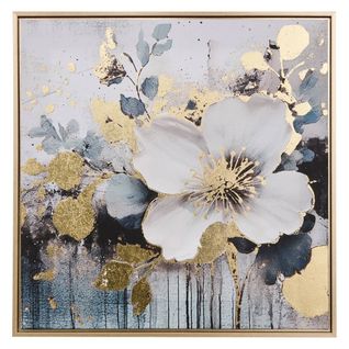 Toile Imprimée Encadrée Jiho Bleu 50x50cm