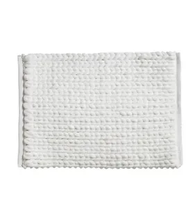 Tapis De Salle De Bain Épais Uni Blanc 50 X 75 Cm