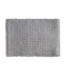 Tapis De Salle De Bain Épais Uni Gris 50 X 75 Cm