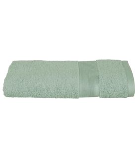 Serviette De Toilette En Coton Vert Céladon Tissu Éponge 50 X 90 Cm