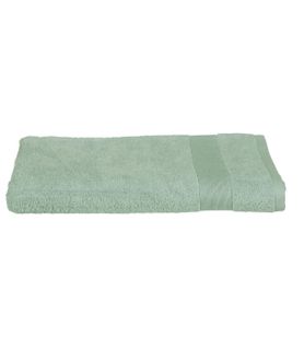 Drap De Bain En Coton Vert Céladon Tissu Éponge 100 X 150 Cm