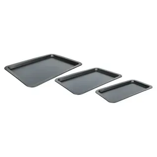 Lot de 3 plaques de cuisson  Gris foncé vue 3/4