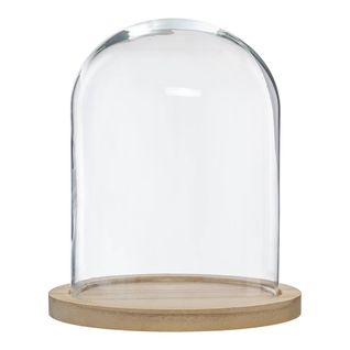 Cloche Verre Et Bois - Transparent - H29 - 5 Cm