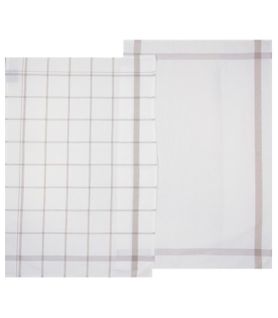 Lot 2 torchons coton  Gris