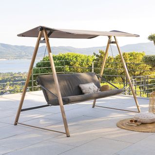 Balancelle 3 Places Soly Honey/charbon Hespéride