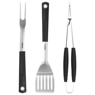 Lot De 3 Ustensiles Pour Barbecue Pince Fourchette Et Spatule