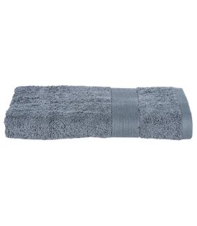 Serviette De Toilette En Coton Gris Foncé Tissu Éponge 50 X 90 Cm