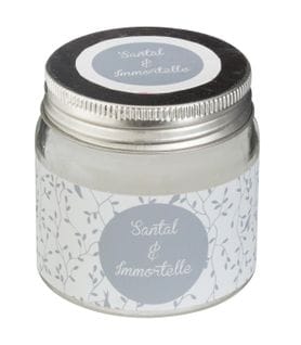 Bougie Parfumée Santal Et Immortelle Pot En Verre Avec Couvercle 65 G