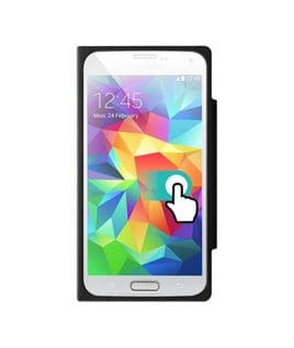 Etui à rabat tactile noir Colorblock pour Samsung Galaxy S5 G900