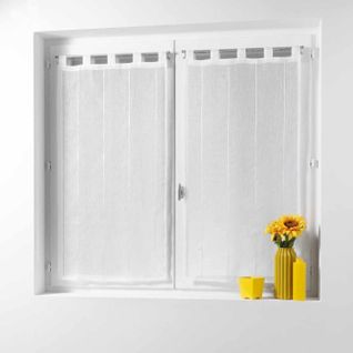 Paire De Voilages "linahe" 90x120cm Blanc