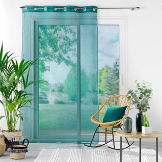 Voilage à Oeillets Louise Bleu 140x240