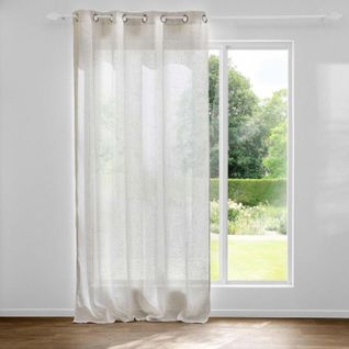 Rideau Voilage à Oeillets "marius" 140x280cm Beige
