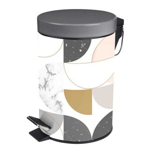 Poubelle à Pédale "geomarbre" 3l Multicolore