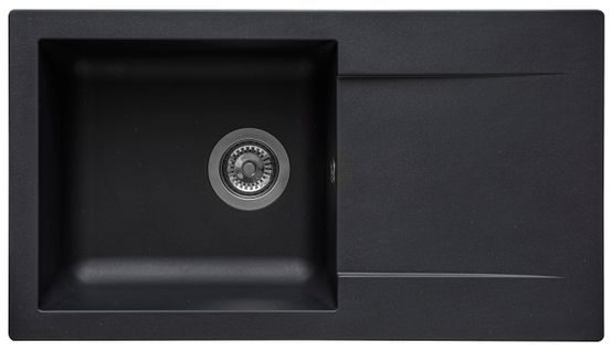 Evier résine 1 bac 78x43,50 cm EINNA Noir