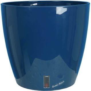 Pot En Plastique Rond Avec Réserve D'eau 35 Cm Eva Bleu