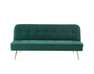 Banquette Aroma En Velours Vert 3 Places Convertible