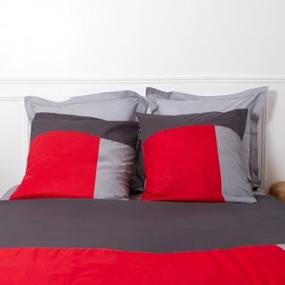 Housse De Couette Coton Trio Rouge - 260 X 240 cm