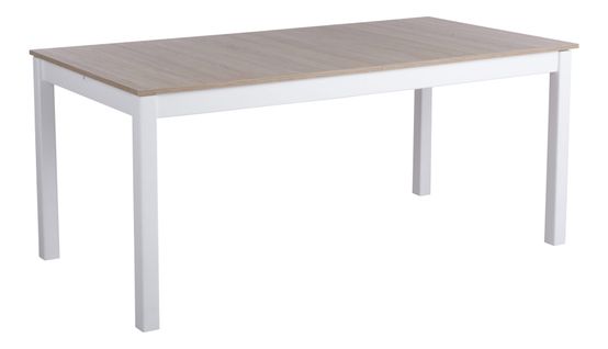 Table rectangleL.175/255 RUBEN Blanc/chêne sonoma