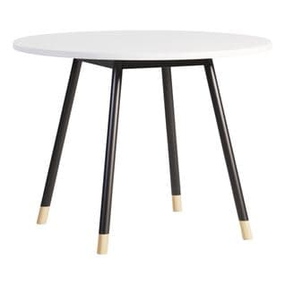 Table de réunion ronde K2 Ø.100 cm blanc / noir