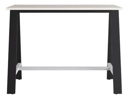 Table haute NUMA 120x80 cm BUT PRO blanc / pieds métal noir