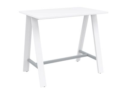 Table haute NUMA 120x80 cm BUT PRO  blanc / pieds métal