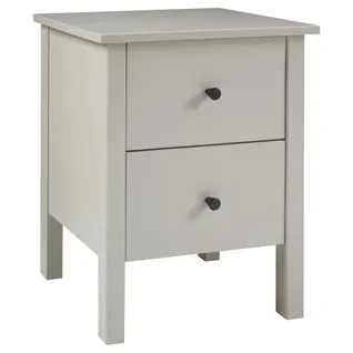 Chevet 2 tiroirs H.60 cm MARGOT Taupe vue 3/4
