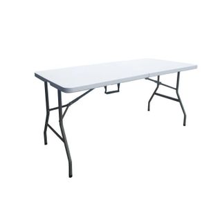 Table De Réception Pliante 6 Personnes - 150 Cm - Structure Acier Et Plateau En Polyéthylene Pehd