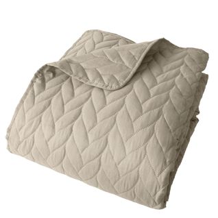 Couvre Lit En Microfibre Dessin Par Ultrason - 240x220 Cm - Naturel